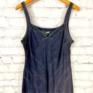 Lauren Ralph Lauren vintage denim fit flare sleeveless midi maxi dress  size 12